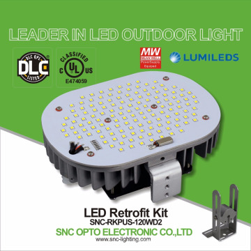 DLC cUL UL listó la luz de estacionamiento 125lm / w llevó el kit de adaptación 120w